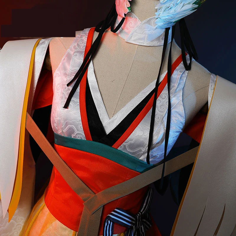 Женское кимоно Onmyoji SSR Kinnara Униформа костюм для косплея на Хэллоуин новинка 2020 |