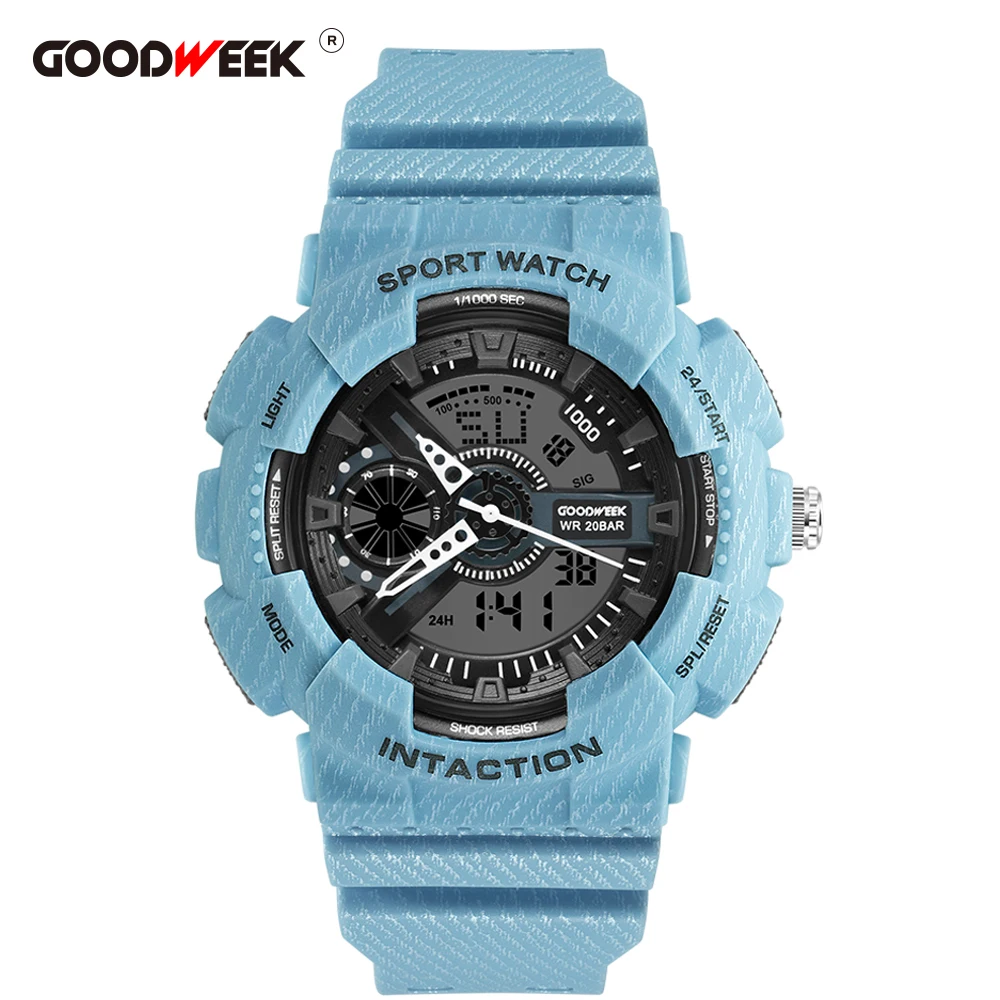 Часы GOODWEEK Мужские кварцевые в ковбойском стиле спортивные электронные