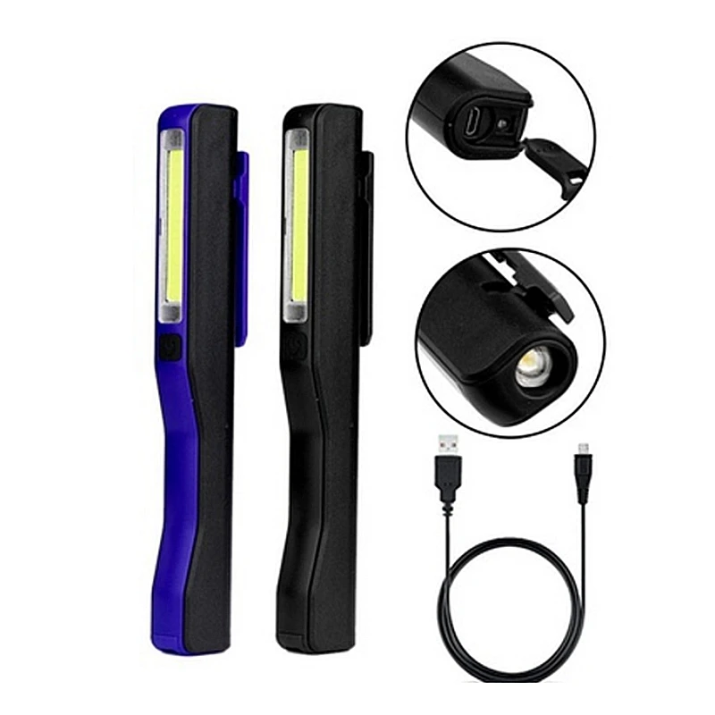 

Rechargeable LED COB Portable Camping Work Inspection Light Lamp Hand Torch netic for Household Workshop Automobile Camping