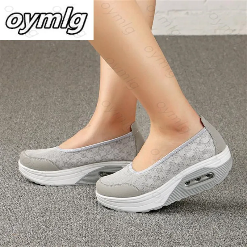 Женские сетчатые дышащие туфли A Толстая Повседневная Удобная Обувь на низком