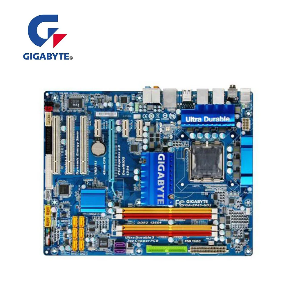 Для Gigabyte GA EP45 UD3 материнская плата LGA 775 для Intel P45 б/у рабочего стола материнской