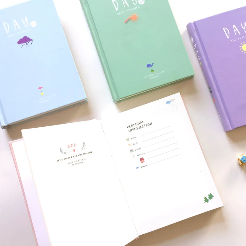 Милый мультяшный школьный дневник в твердом переплете для студентов удобный