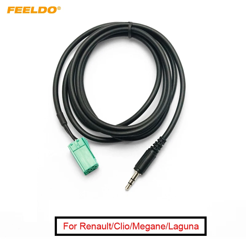 FEELDO 10 шт. автомобильный Aux-In вход 3 5 мм адаптер для Renault/Clio/Megane/Laguna MP3/iPod/iPhone