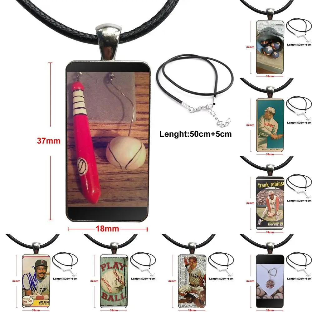 Для девочек лучший подарок винтажный Бейсбол Уникальный стеклянный кулон из