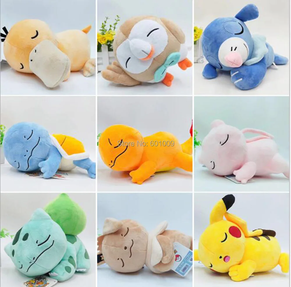 9/лот сна Пикачу сaнтoй Rowlet Popplio 20 см плюшевая игрушка фигурка куклы в