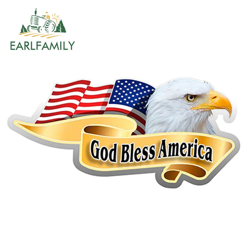 EARLFAMILY 13 см x 6 2 американский флаг God Bless America автомобиль окно грузовик дверь