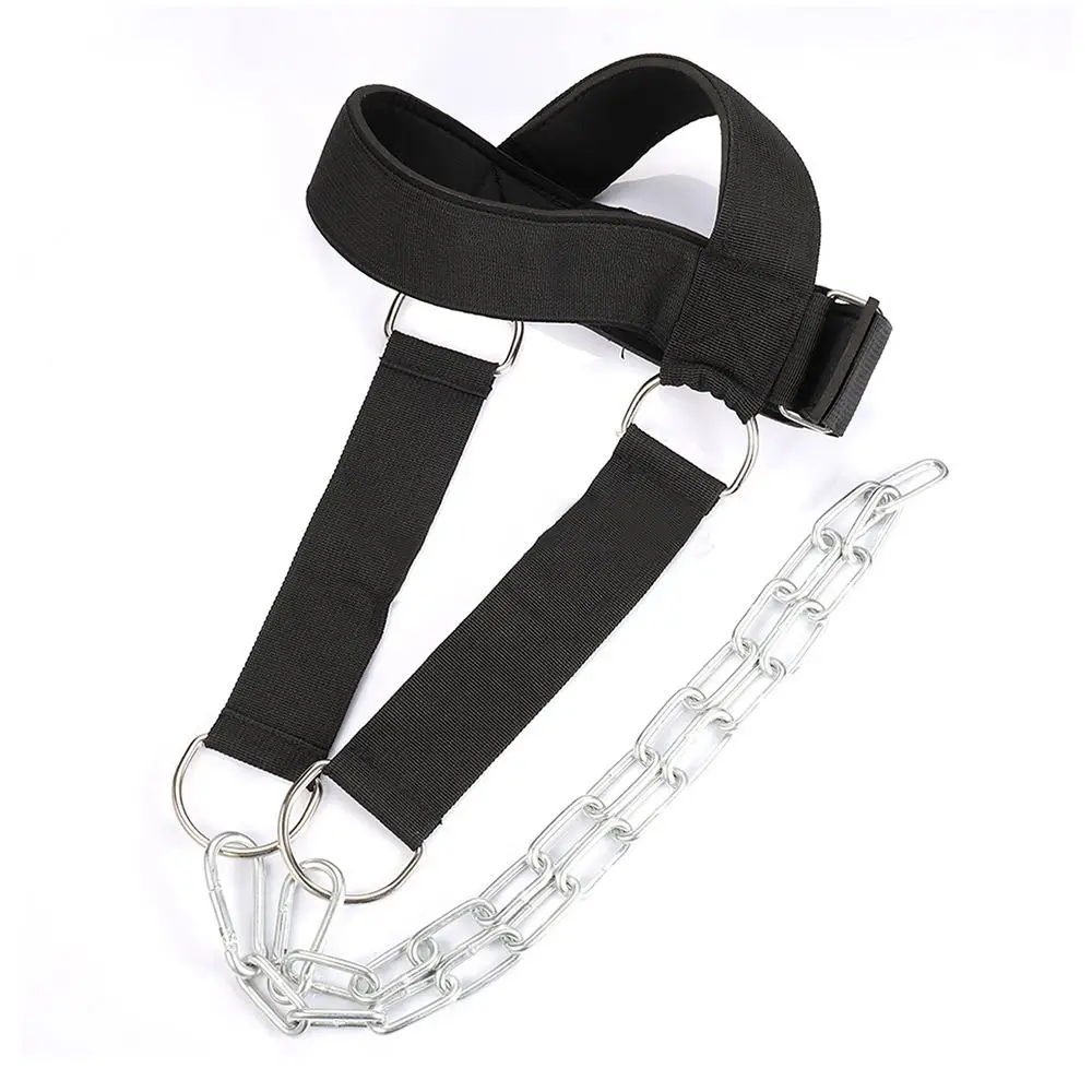 

Head Harness Neck Strength Exercise Belt Weight Lifting Fitness Chain Strap Power Training Belt Gym Fitness Equipment