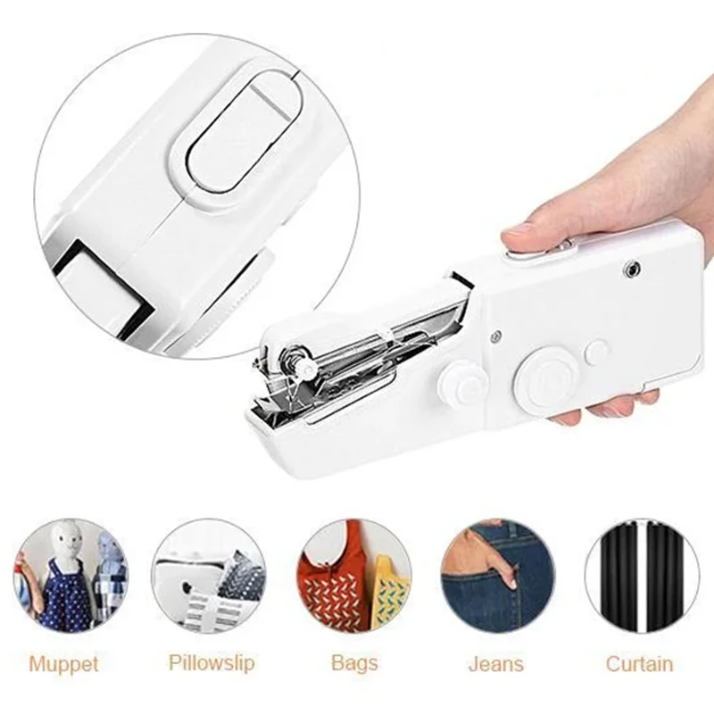 Мини Портативная Ручная Швейная Машина Overlock Quilting Presser Foot Machine Electrical Table Stitch Set On