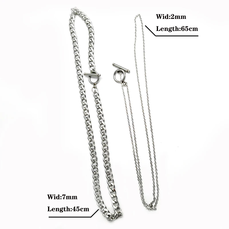 Простое женское ожерелье из нержавеющей стали в стиле хип-хоп рок | Украшения и