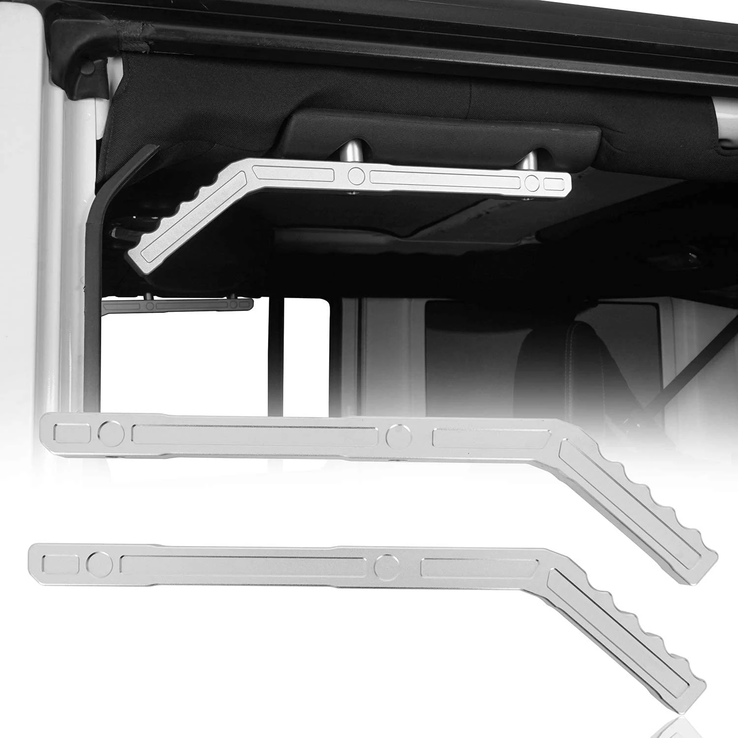 

Hooke Road Rear Grab Handles CNC Aluminum Compatible with Jeep Wrangler JK 07-18