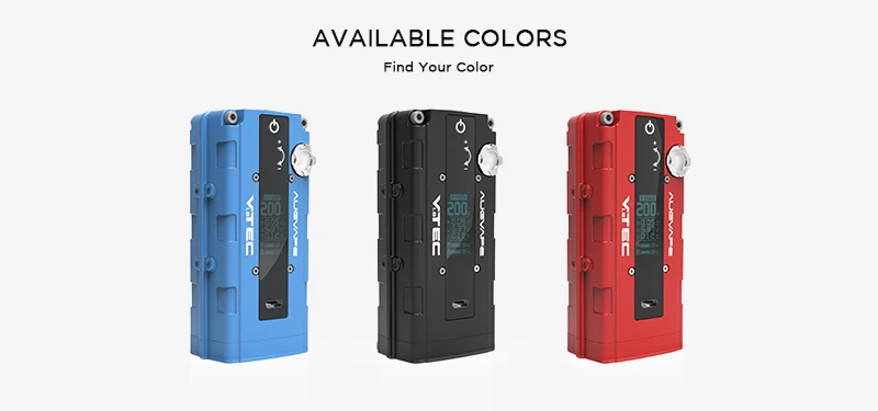 Augvape VTEC1.8 200 Вт электронная сигарета мод автоматический обход V режим OLED дисплей 510 разъем мод коробка новая версия Vape коробка мод