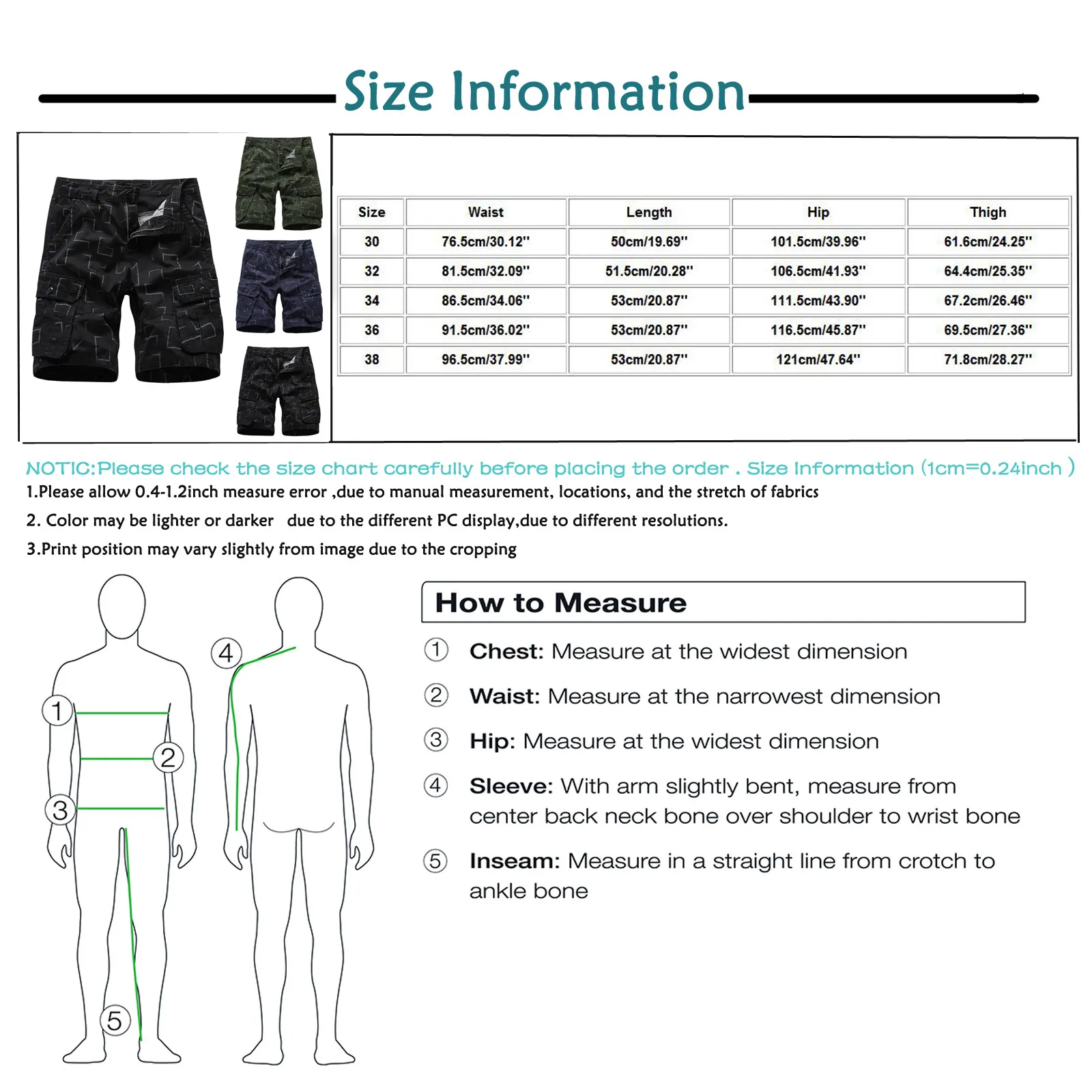 

Vintage Shorts Man Cotton Military Style Short Pants Bermuda Male Straight Work Shorts Casual Beach Dark color Short pants#G30