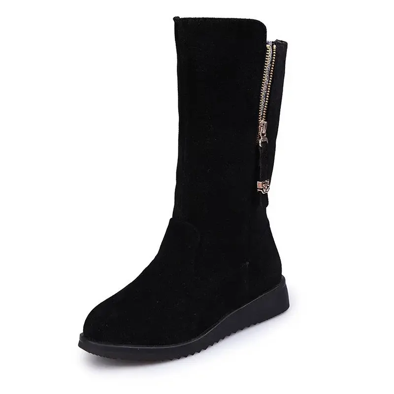 

2021 Vrouwen Snowboots Dames Schoenen Winter middle tube with velvet boots Fashion ladies party shoes chaussure mujer 35-44