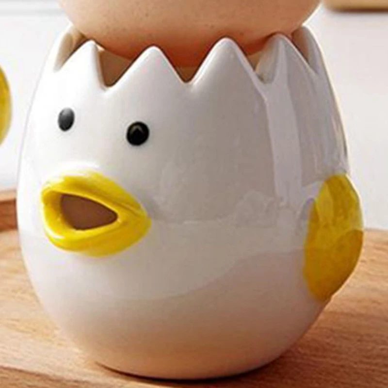 

Ceramic Egg Divider White Egg Yolk Separator Creative Kitchen Supply