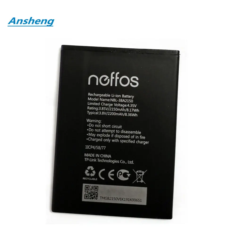 

New Original 2100mAh NBL-38A2150 Battery For TP-Link Neffos C7 Lite TP7041A TP7041C Mobile Phone
