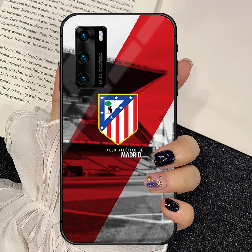 

Atltico Madrid football Phone Tempered Glass Case Cover For Huawei P Nova Mate 5T 20 30 40 E Pro Lite Smart 2019 2021 Bumper