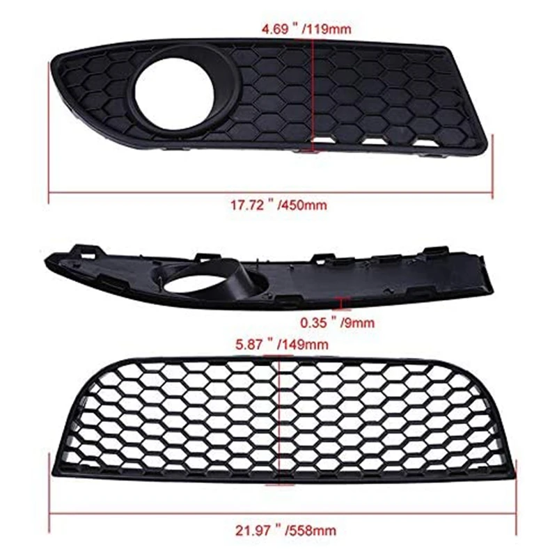 Автомобильная противотуманная фара нижняя решетка бампера для Polo MK4 9N3 2005-2009 |