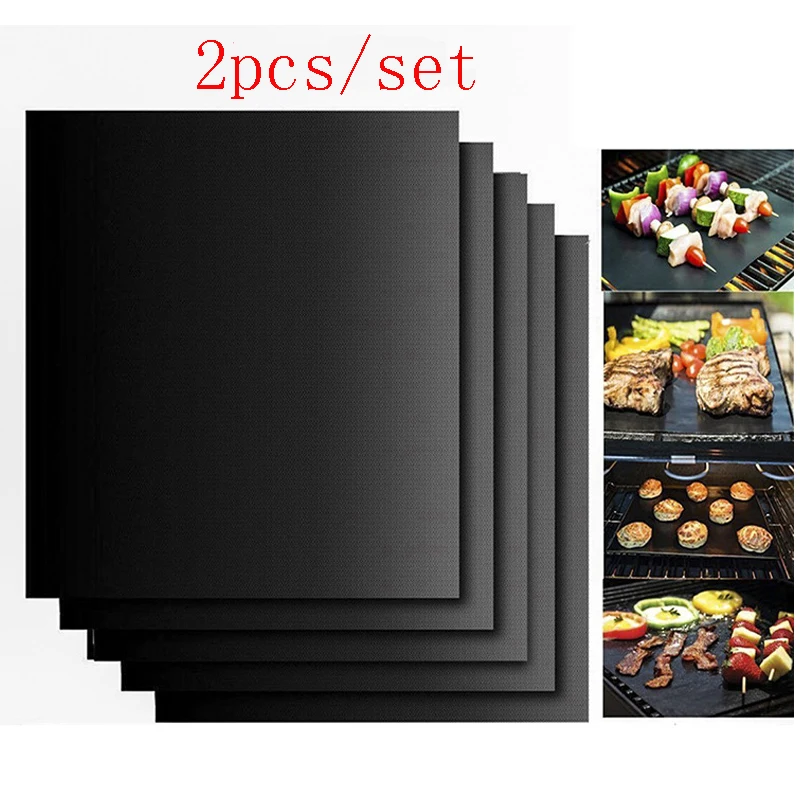 2 шт. 40*33 см Многоразовые барбекю антипригарные коврики для гриля лист горячая