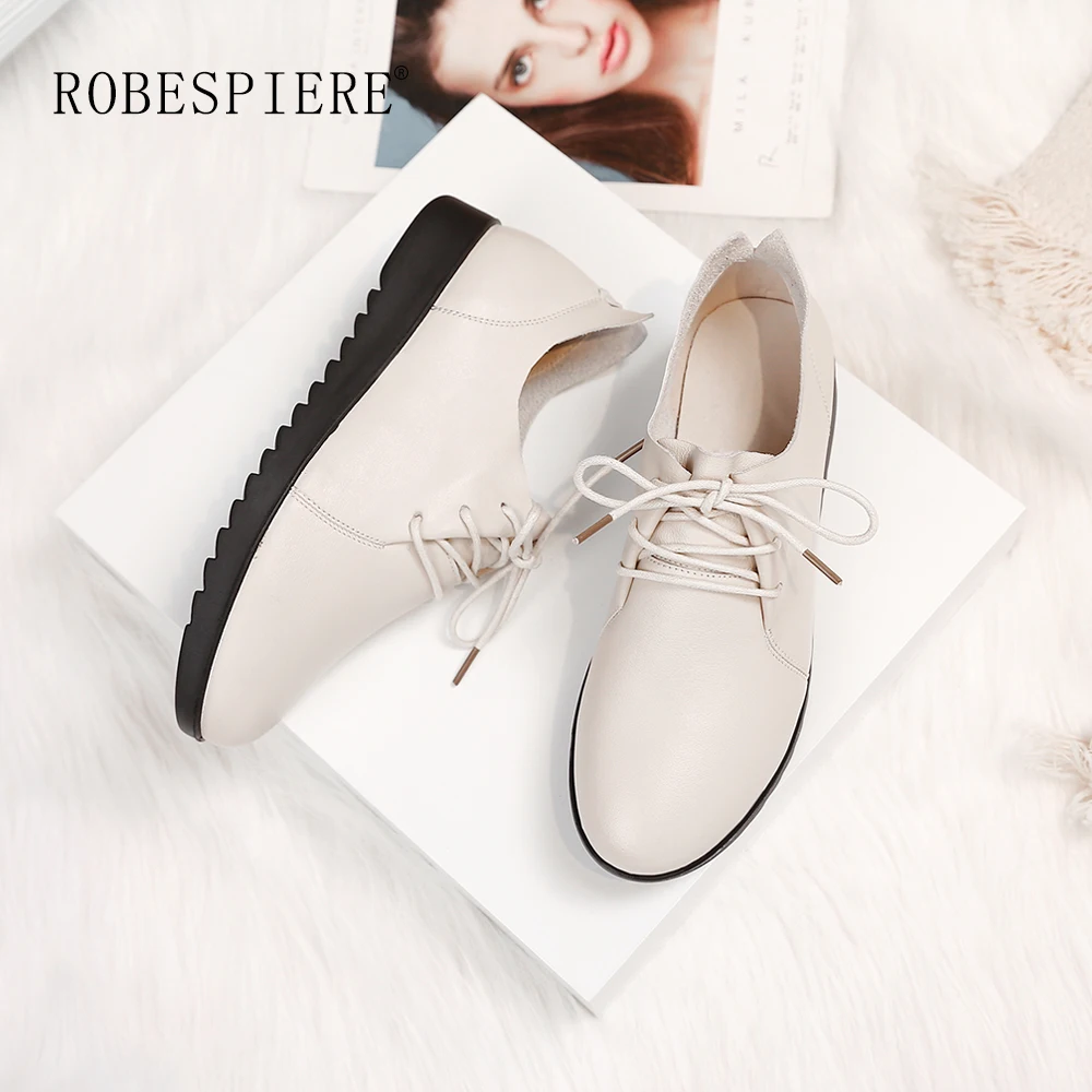 Туфли дерби ROBESPIERE женские натуральная кожа Нескользящие пригодные для носки на