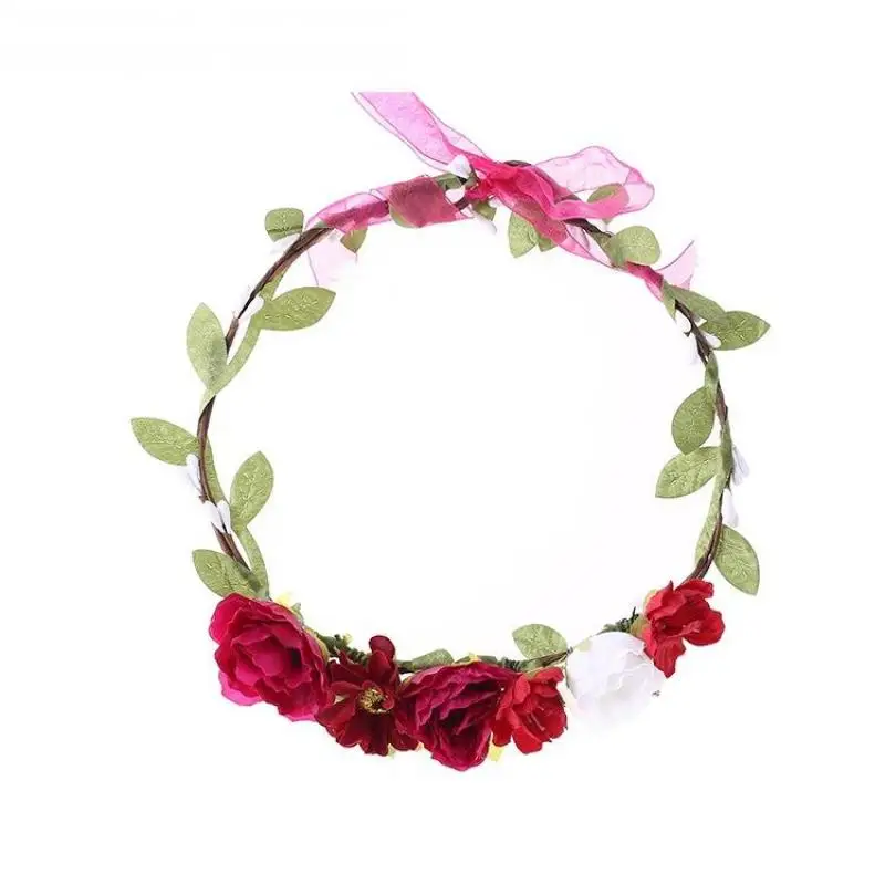 Цветочная корона повязка на голову для пляжного путешествия Свадебный веночек