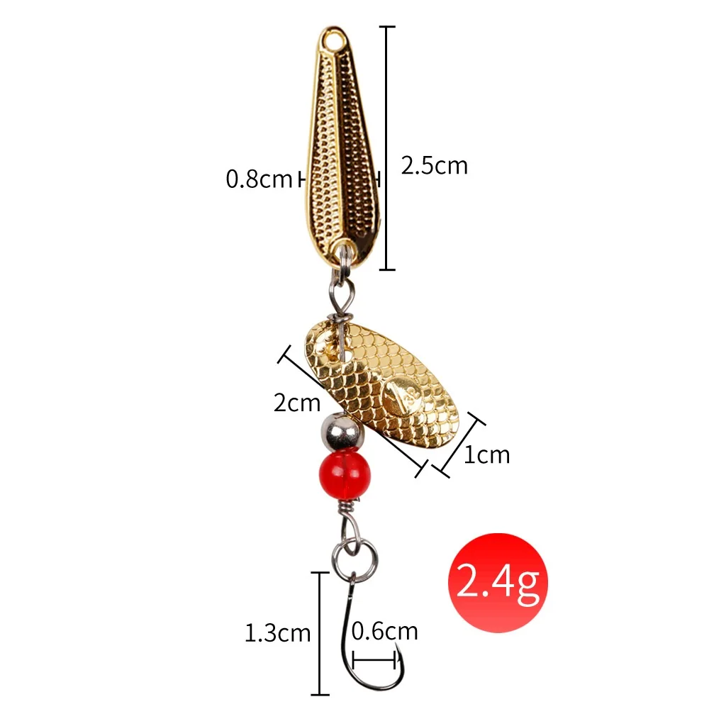 1 шт. вращающаяся блесна металлическая наживка в виде рыбьей чешуи блесток 2 4g