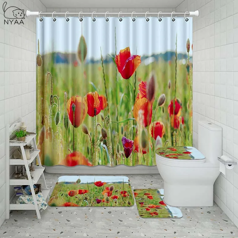 Vixm Водонепроницаемая душевая занавеска для ванной комнаты с изображением