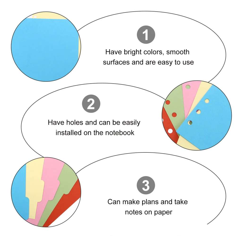 

5 Sets Loose-Leaf Refill Papers Notebook Replacement Core Papers for Students