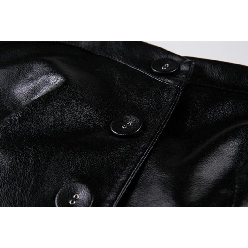 

2021 Spring Women's T Shirt With PU Leather Chain Strap Vest Outfits Lady Long Sleeve Clubwear Party Sexy Casual Tees Tops Sets