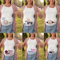 pregnant women maternity t shirt tops mama clothes women funny pattern print pregnancy t shirt ropa premama embarazada tops tees