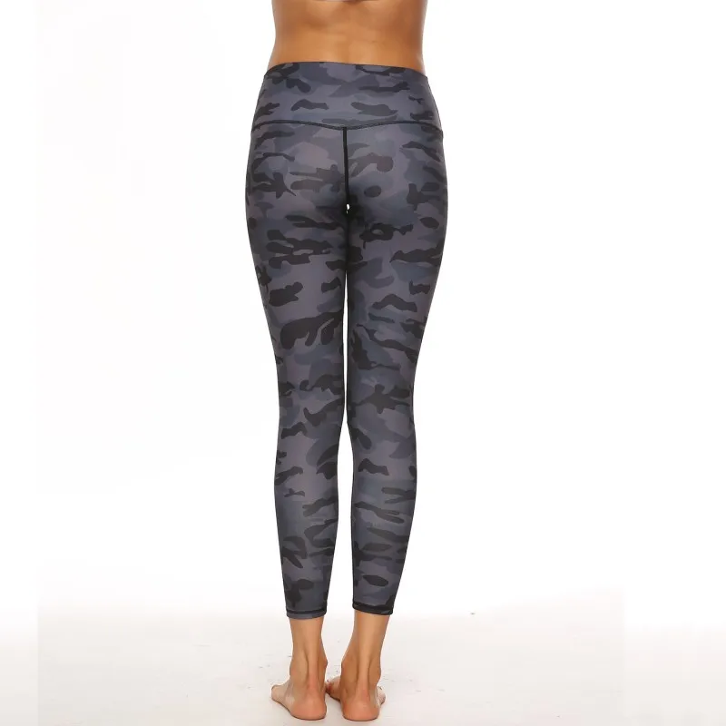 Для женщин s Фитнес Леггинсы Камуфляж внутри спортивные брюки с карманами