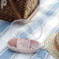 80 hot salestransparent jewelry box portable multi grid ring organizer earring container