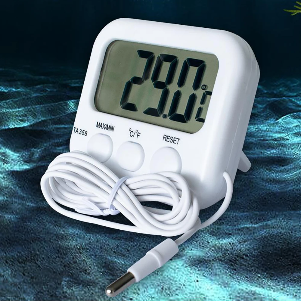 electronic lcd digital thermometer probe sensor cable refrigerator aquarium swimming pool temperature meter tools free global shipping