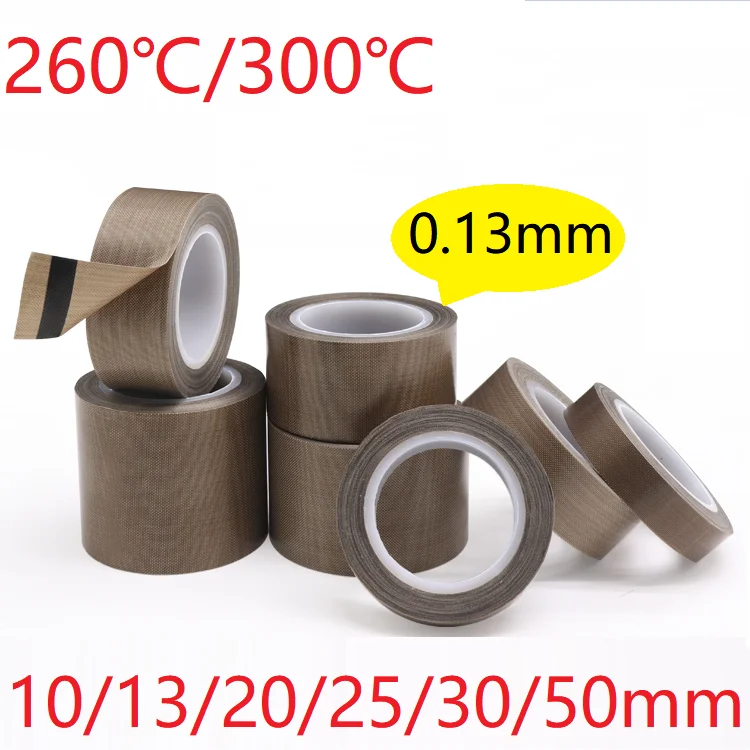

10 13 20 25 30 50 x 0.13mm Adhesive Cloth Insulated Vacuum Seal Machine High Temperature Resistant Electric PTFE Tape 10m