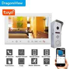 Dragonsview 7 Inch Video Door Phone Intercom System Doorbell Camera Home Security Access Control System Unlock