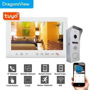 dragonsview 7 inch video door phone intercom system doorbell camera home security access control system unlock free global shipping