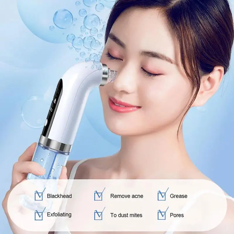 

USB Rechargeable Electric Small Bubble Blackhead Remover Vacuum Cycle Pimple Water Tool Pore Suction Acne Removal