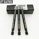 Быстросъемное алмазное корончатое сверло для сверления плитки, мрамора, гранита, камня, диаметр 8 мм, 3 шт., DT-DIATOOL