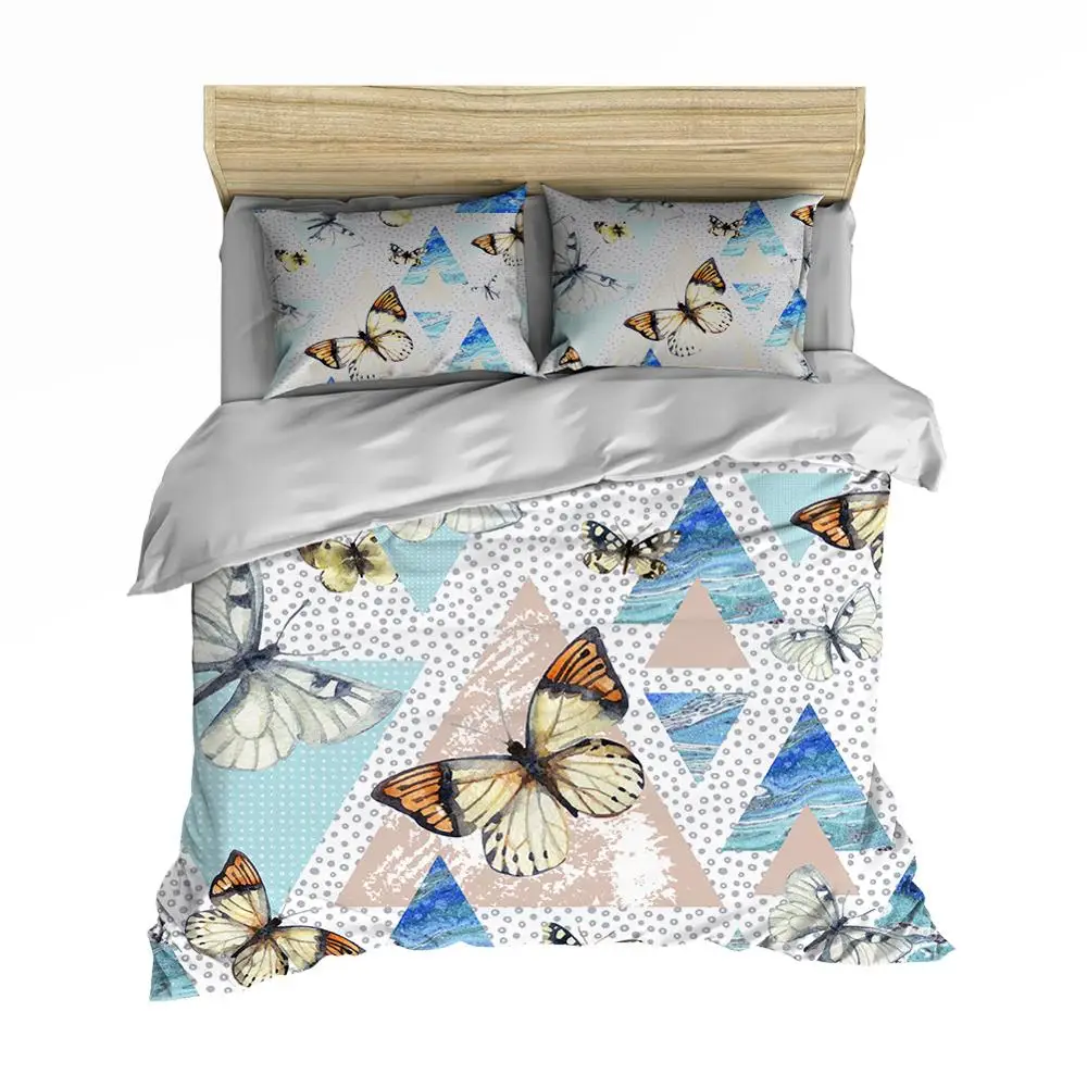 

Butterfly Bear Flamingo 3D Print Bedding Set Watercolor Parrot Toucan Antelope Gift Duvet Cover Set Home Textile King Queen Size