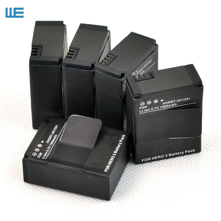 5 Аксессуары для Gopro. 1600 мАч AHDBT-302 AHDBT-301 AHDBT302 AHDBT301 AHDBT-201 Аккумулятор для GoPro HD HERO3 HERO3+ видеокамеры - Цвет: 5