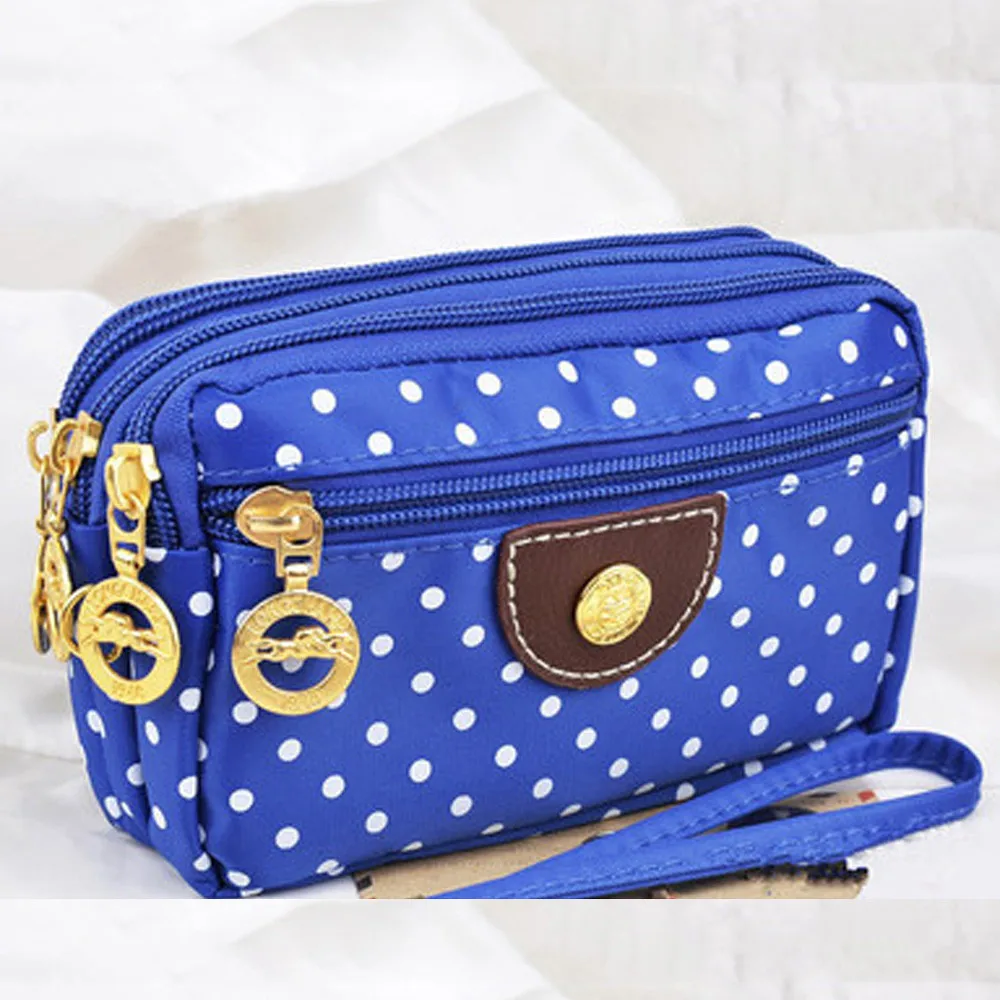 WEIXIER женский кошелек женские клатчи на каждый день в горошек кошельки для монет