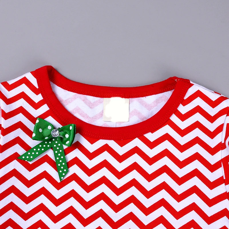 

Girls Christmas Party Dress Western Style Princess Dress Fashion Cartoon Kids Striped Outfits Lovely Suits 2-6Y Striped Dress