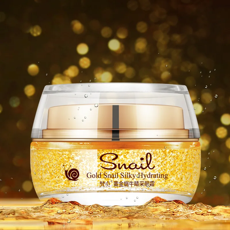 Крем для кожи вокруг глаз Venzen Gold Snail шелковистый увлажняющий от морщин и темных