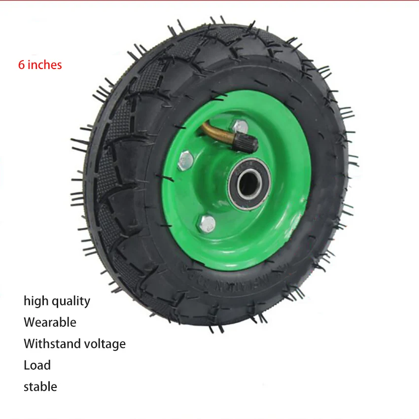 

2pcs/lot 6 inch Inflatable Tire Wear-Resistant Wheel 150mm Cart Trolley Tyre Caster 250kg Changeable Inner Tube Wearable Tires