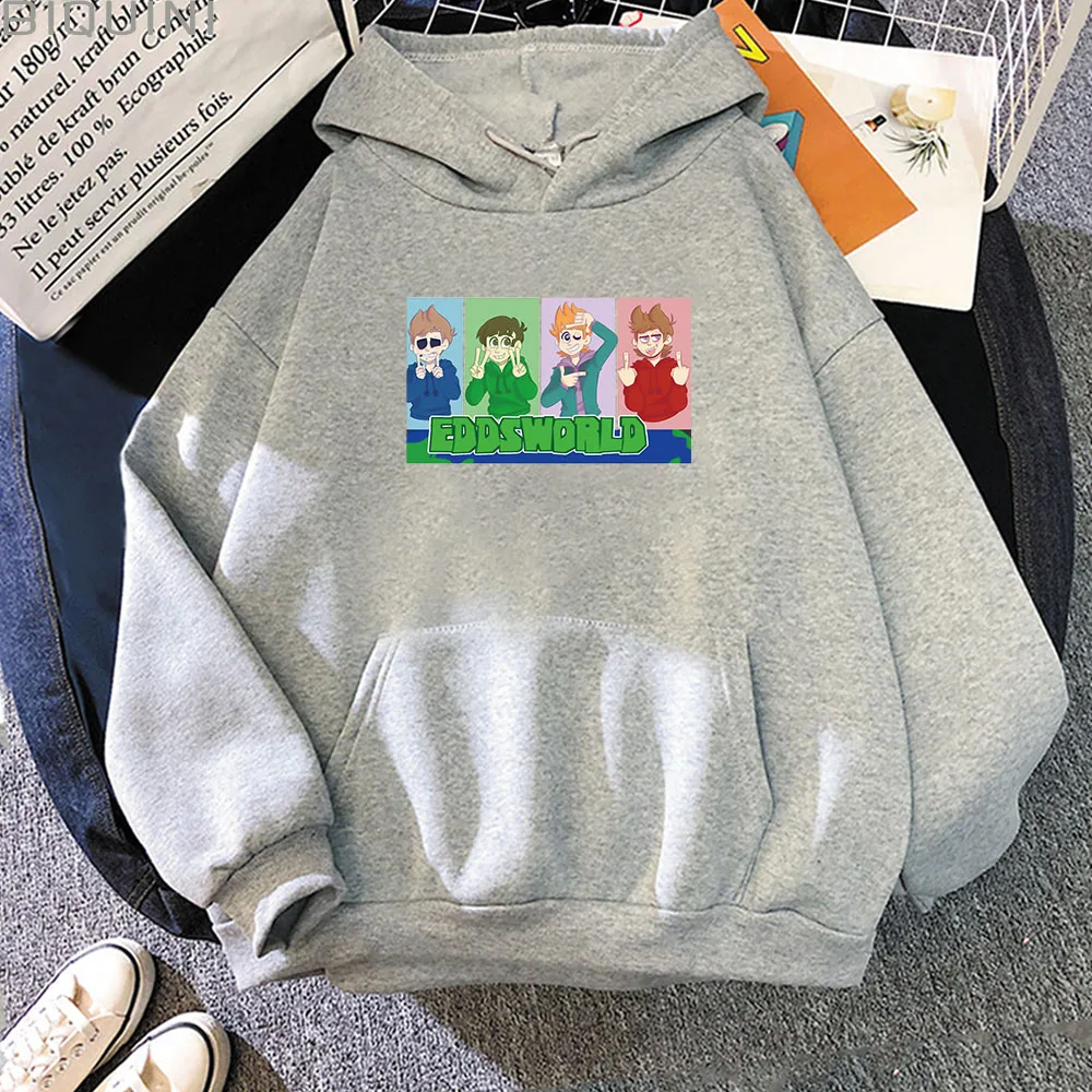 

Толстовка Eddsworld мужская с капюшоном, свитшот с рисунком торда Тома, худи с графическим принтом, модная одежда с длинным рукавом в стиле аниме...