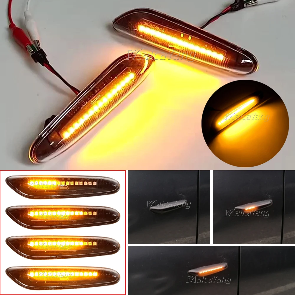 2 шт. светодиодный динамический Боковой габаритный фонарь поворота светильник