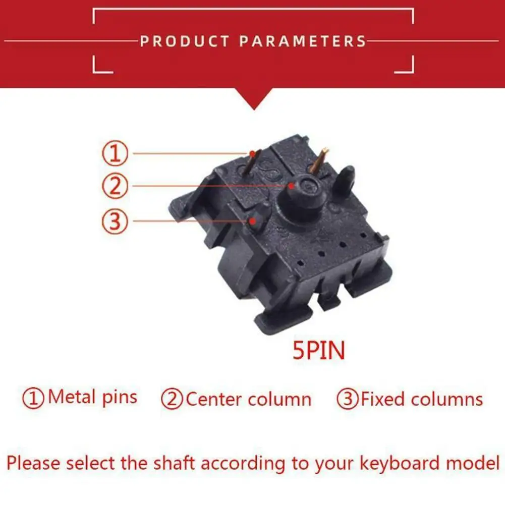 

Gateron 5Pin Milky Yellow Switches black red brown blue clear green 5pin switch for Mechanical Keyboard