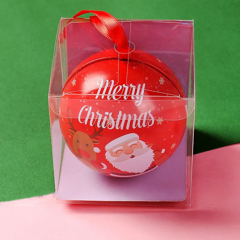 Рождественский шар Санта Клауса снеговика металлическая коробка для хранения