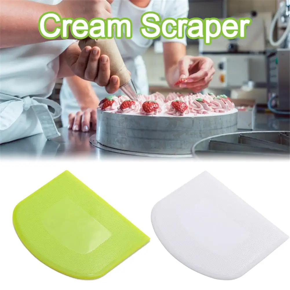 

1 Pc Soft Cream Scraper Plastic Cake Scraper Kitchen Home PP Spatula Dough Cutter Household Baking Tools Cake Decorating Tools