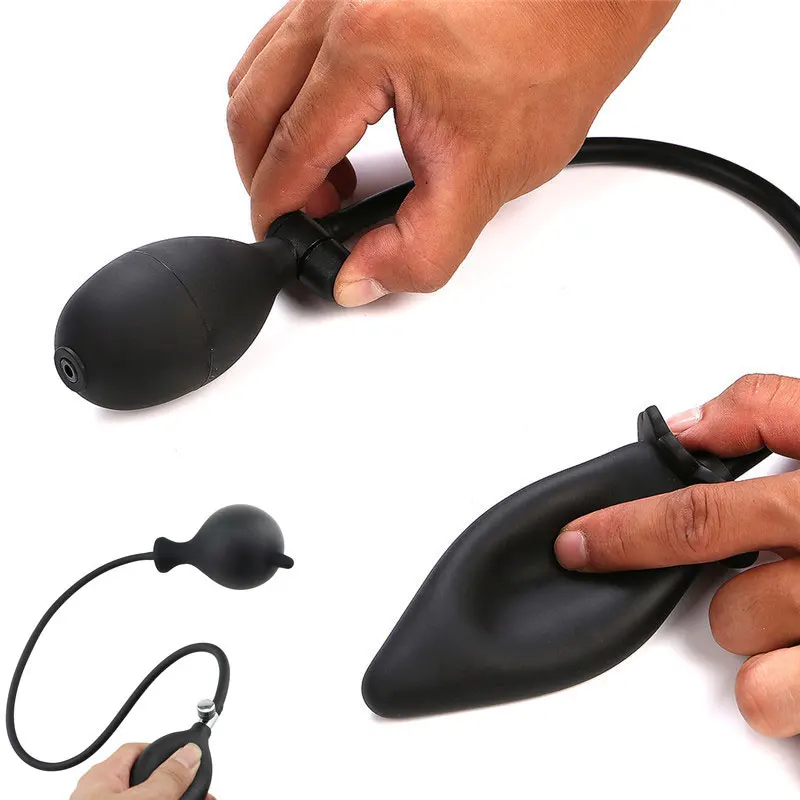 Надувная огромная большая Анальная пробка фаллоимитатор с насосом Анальный