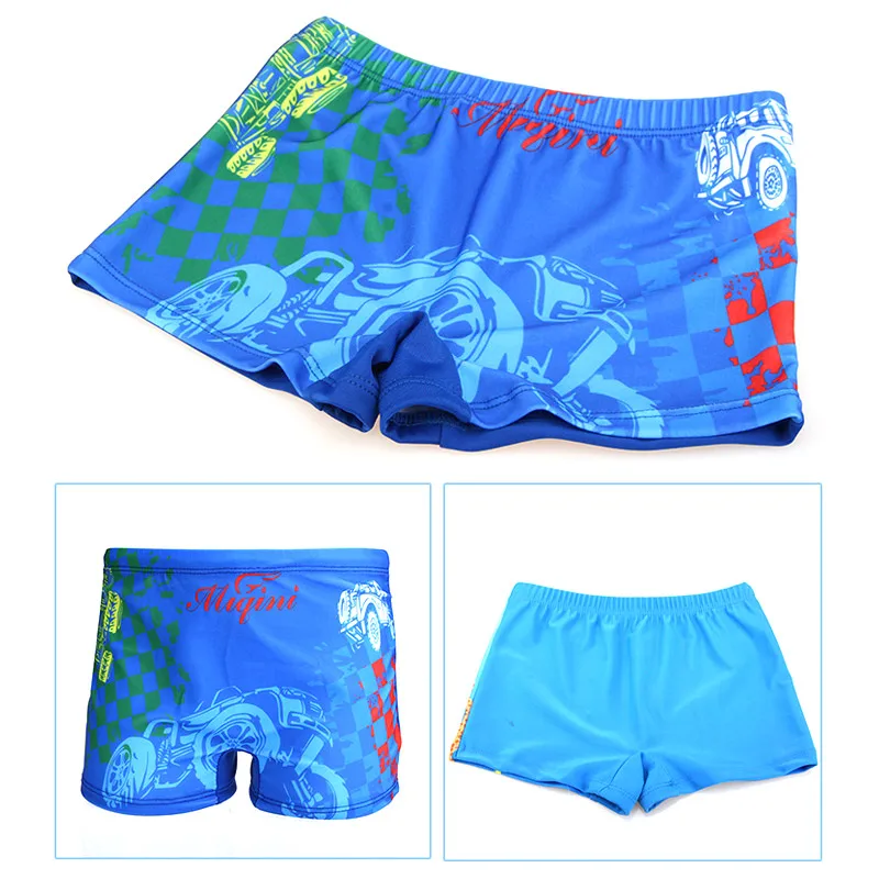 Летняя детская одежда для плавания шапочка Шорты мальчиков с мультяшными
